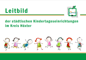 Bild vergrößern: Leitbild der städtischen Kindertageseinrichtungen im Kreis Höxter
gezeichnete Kinder, Logo Kreis Höxter