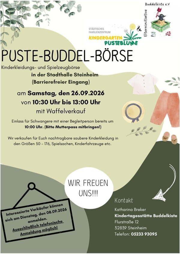 Bild vergr&ouml;&szlig;ern: Plakat Puste-Buddel-B&ouml;rse